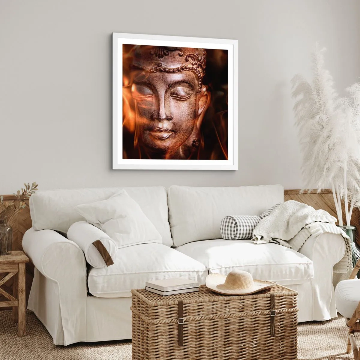 Poster in white frmae - There Is Only Now and Here - 50x50 cm