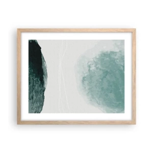 Poster in light oak frame - Encounter With Fog - 50x40 cm