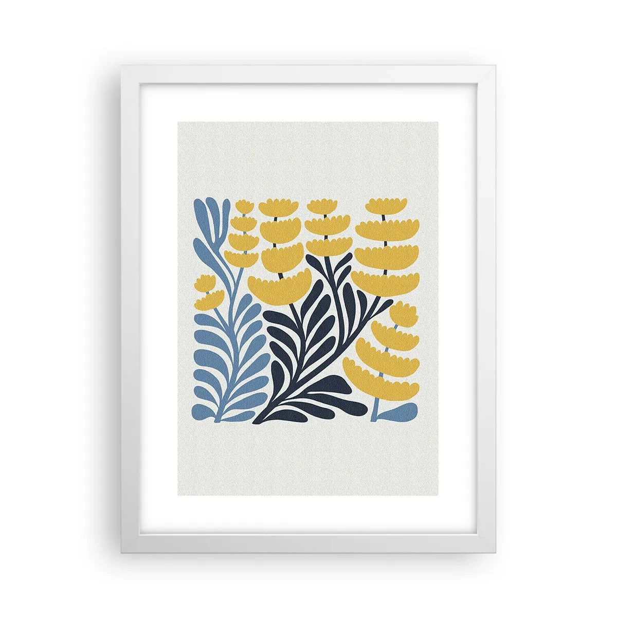 Poster in white frmae - Sunny Flowerbed - 30x40 cm