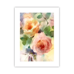 Poster - Delicate Like Watercolour - 30x40 cm