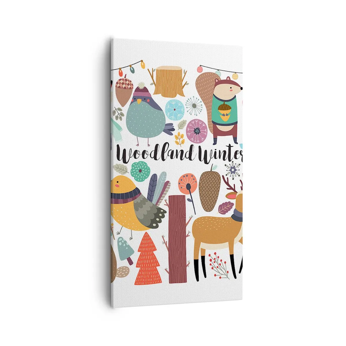 Canvas picture - Woodland Winter - 55x100 cm