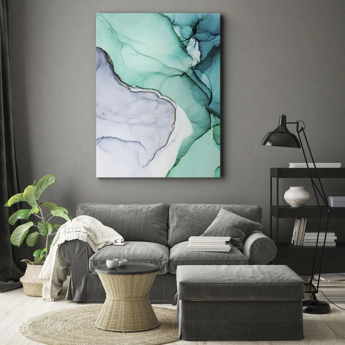 Canvas picture - Study in Turquoise - 70x100 cm