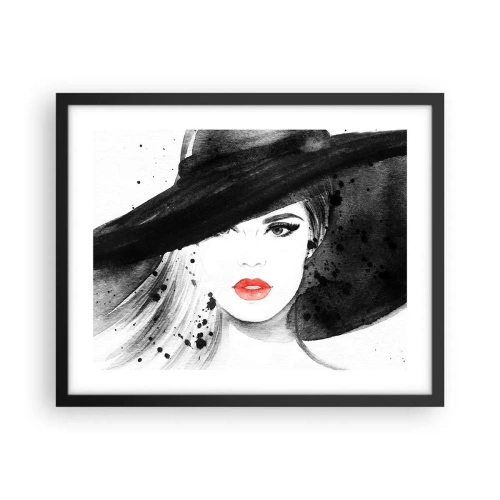 Poster in black frame - Lady in Black - 50x40 cm