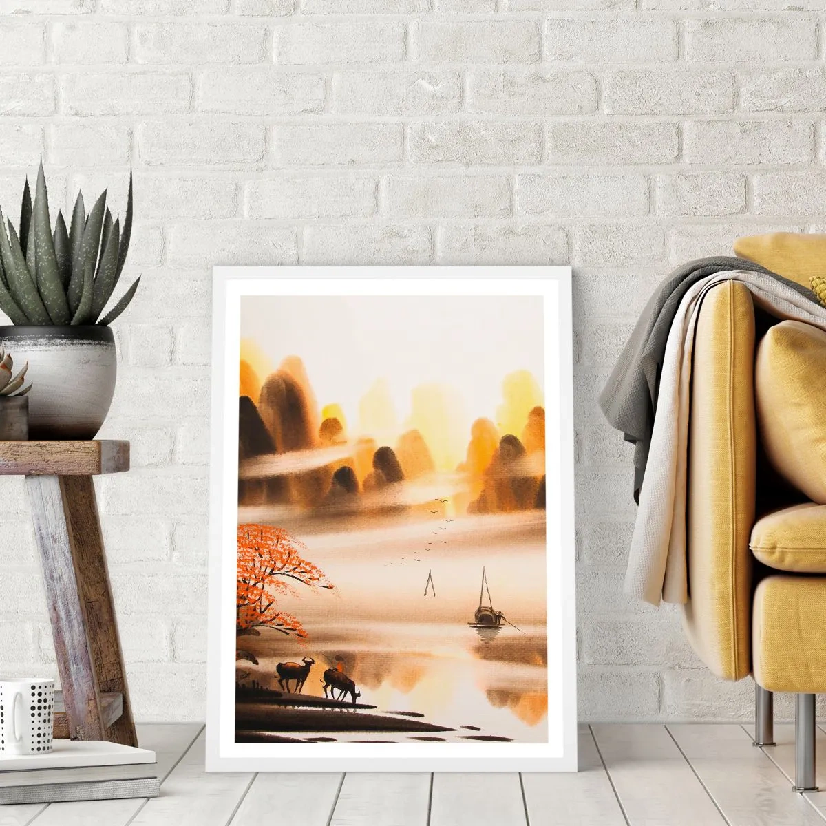 Poster in white frmae - Further than Far East - 70x100 cm