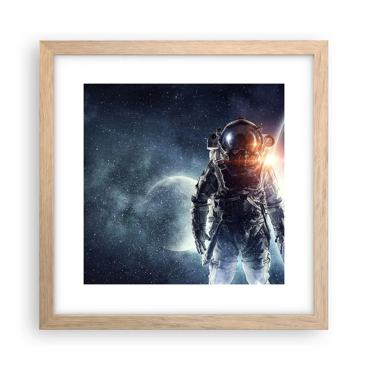 Poster in light oak frame - Space Adventure - 30x30 cm