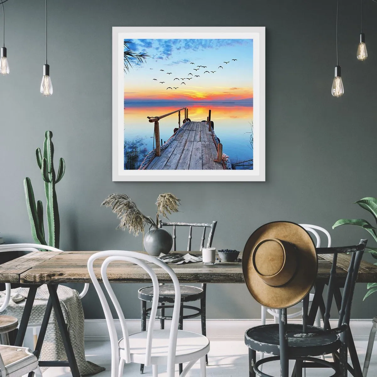 Poster in white frmae - Time to Come Back… - 30x30 cm