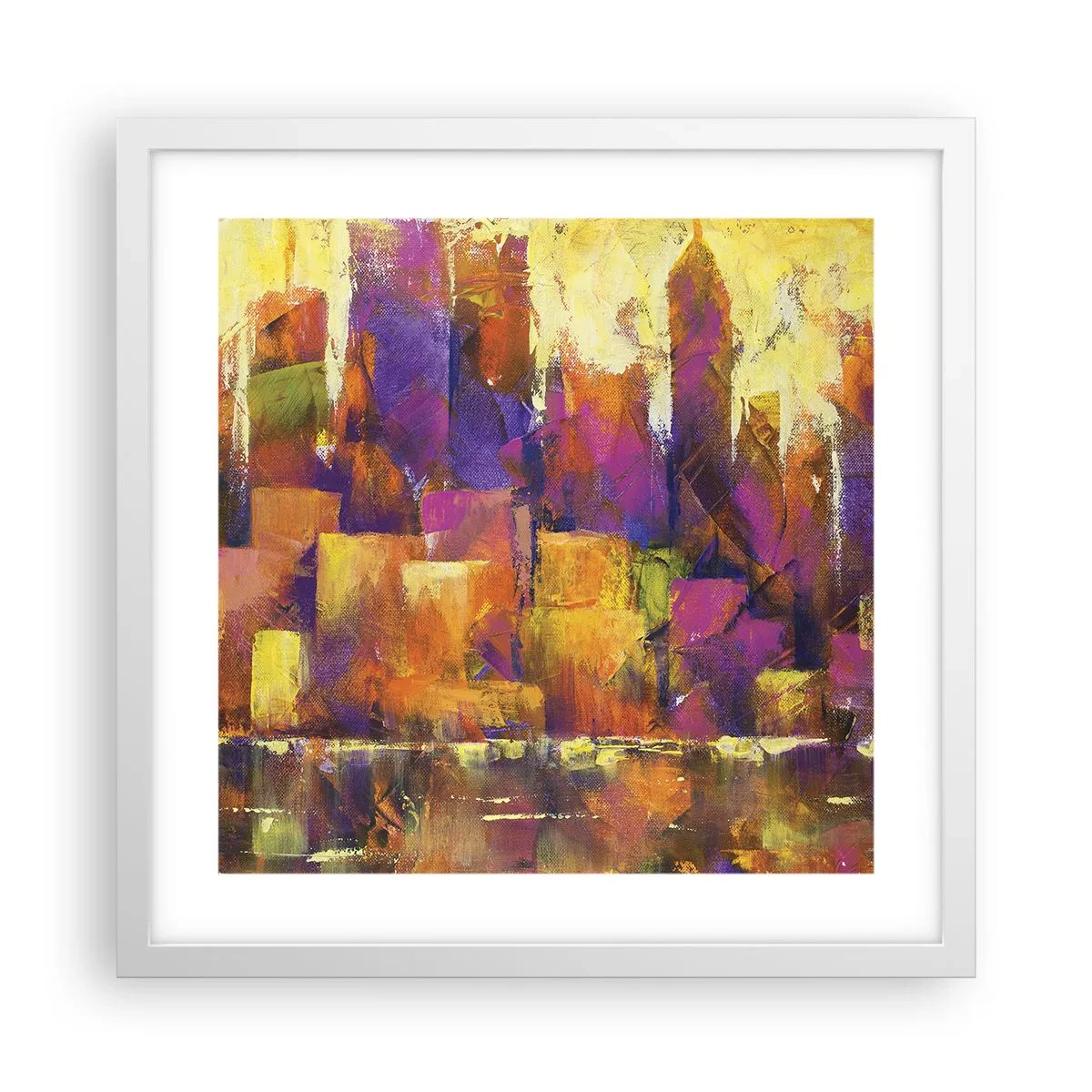 Poster in white frmae - Metropolitan Composition - 40x40 cm