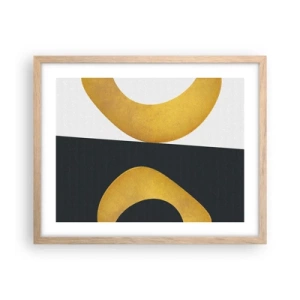 Poster in light oak frame - First Of All: Gold - 50x40 cm