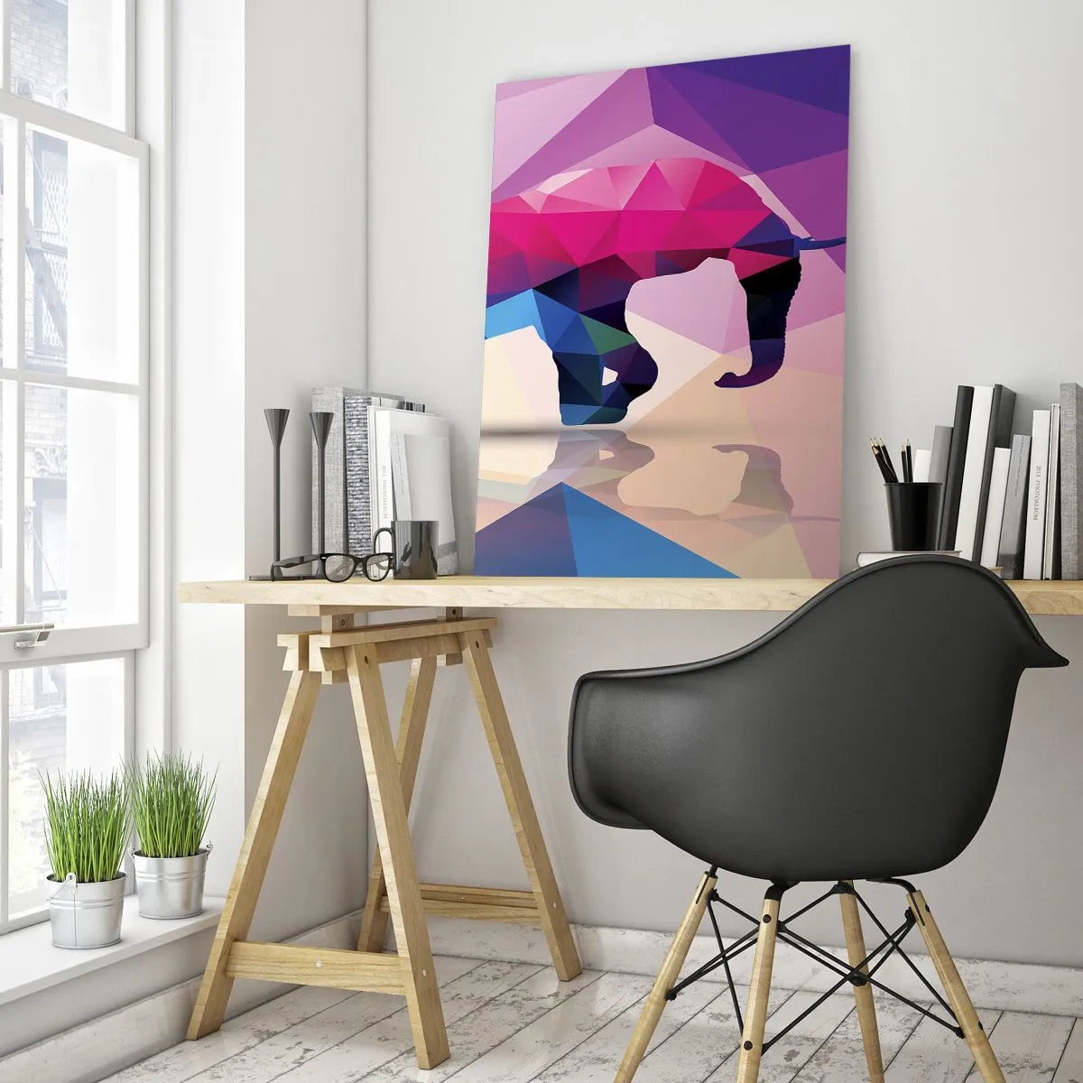 Glass picture - Crystal Dinosaur - 50x70 cm