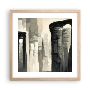 Poster in light oak frame - Majesty of Antiquity - 40x40 cm