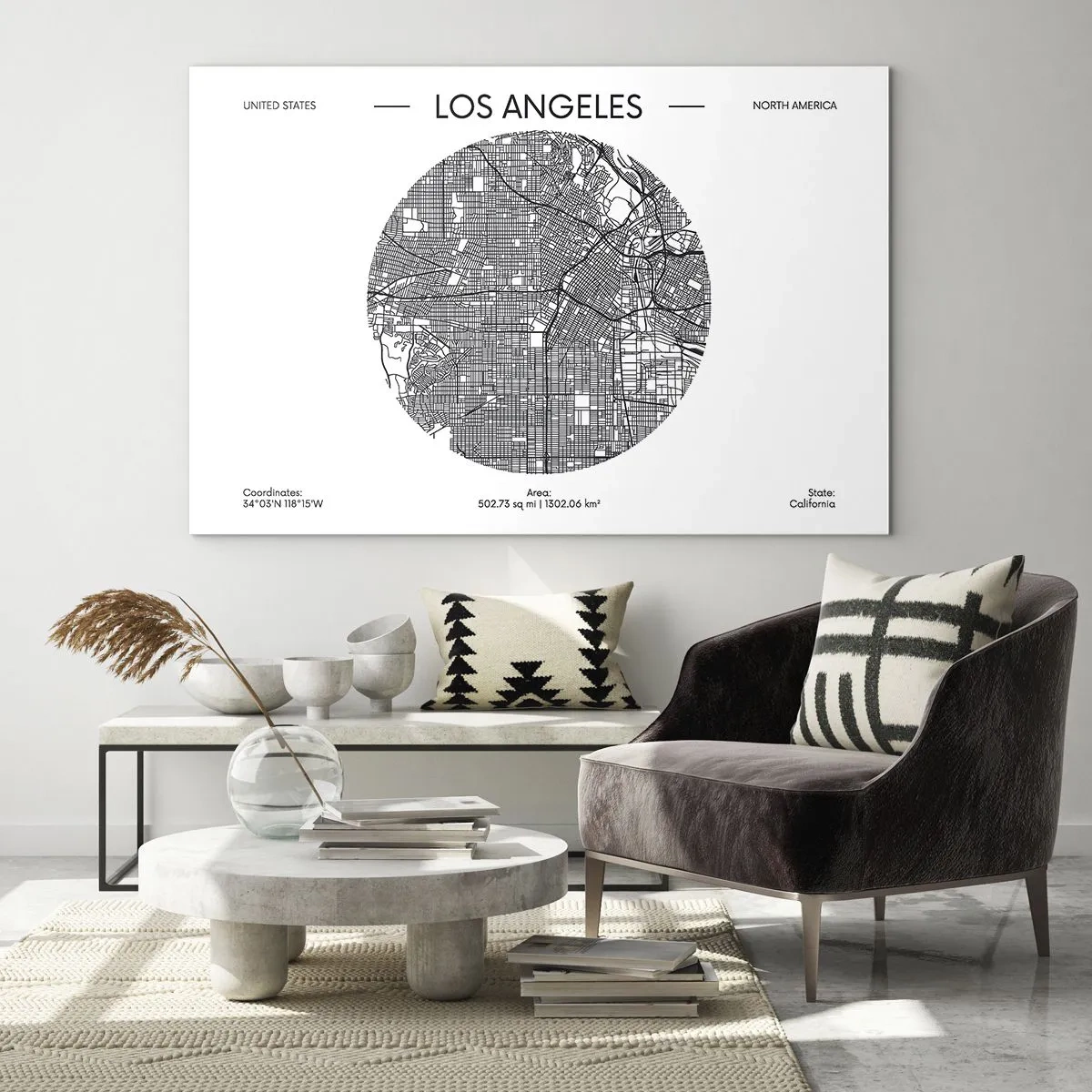 Glass picture - Anatomy of Los Angeles - 120x80 cm
