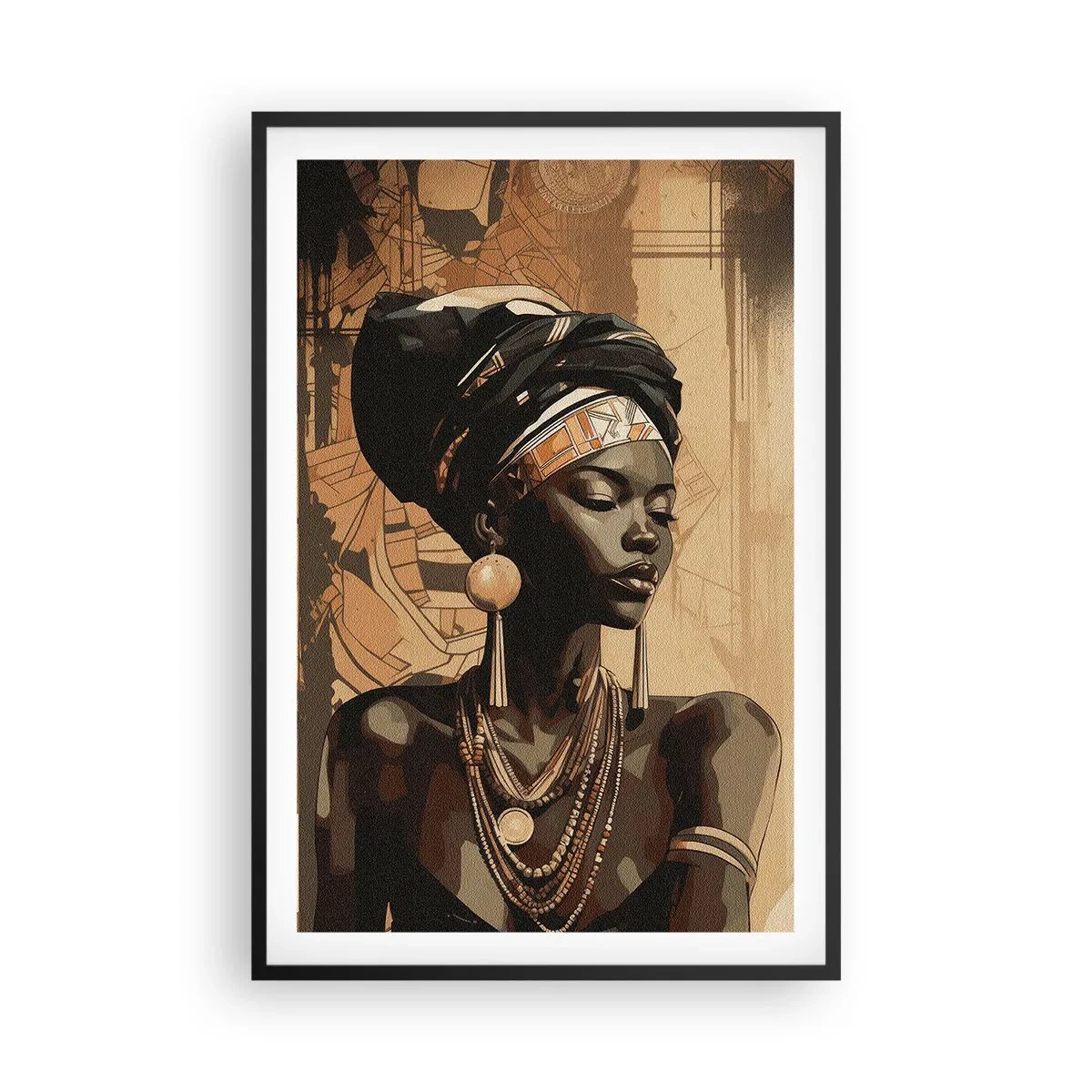 Poster in black frame - African Majesty - 61x91 cm
