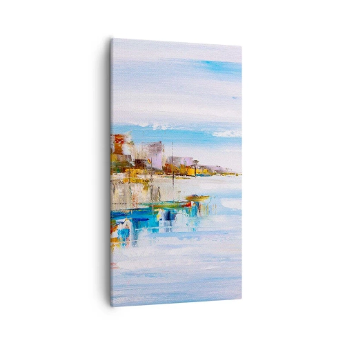 Canvas picture - Multicolour Town Marina - 55x100 cm