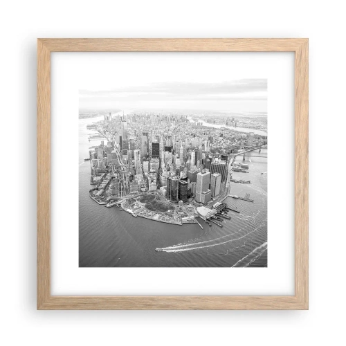 Poster in light oak frame - How Not to Love It? - 30x30 cm