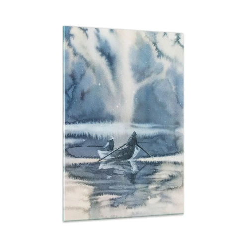 Glass picture - Fishermen in Their Paradise - 80x120 cm