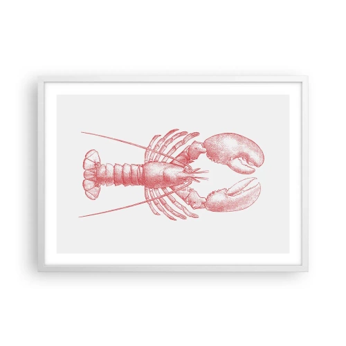 Poster in white frmae - Lobster Worthy of a Lobster - 70x50 cm