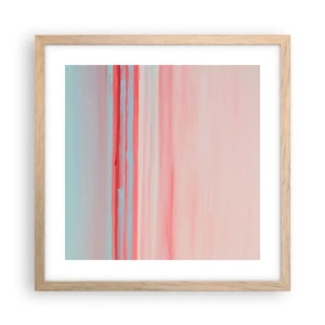 Poster in light oak frame - Abstract at Dawn - 40x40 cm