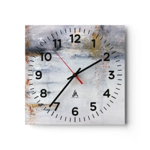 Wall clock - Clock on glass - Behind a Curtain of Air - 40x40 cm