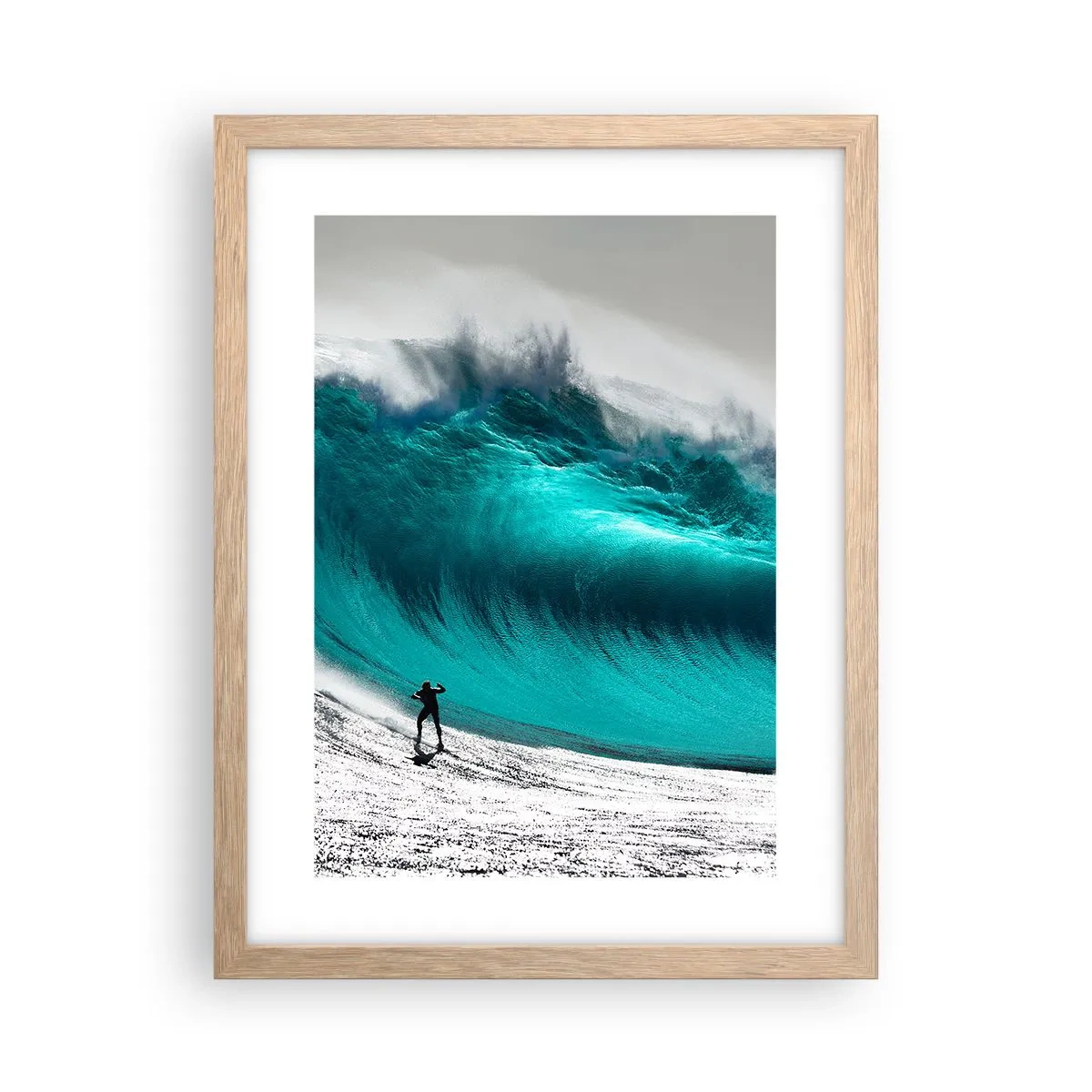 Poster in light oak frame - Challenge Accepted - 30x40 cm