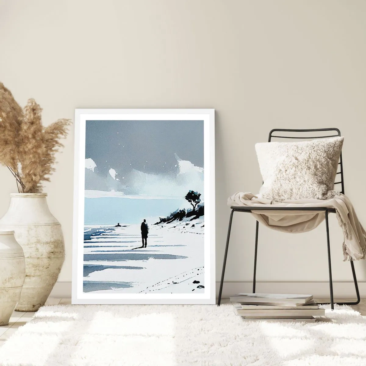 Poster in white frmae - All Alone - 40x50 cm