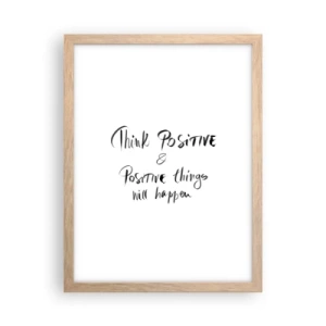 Poster in light oak frame - How to Live? - 30x40 cm