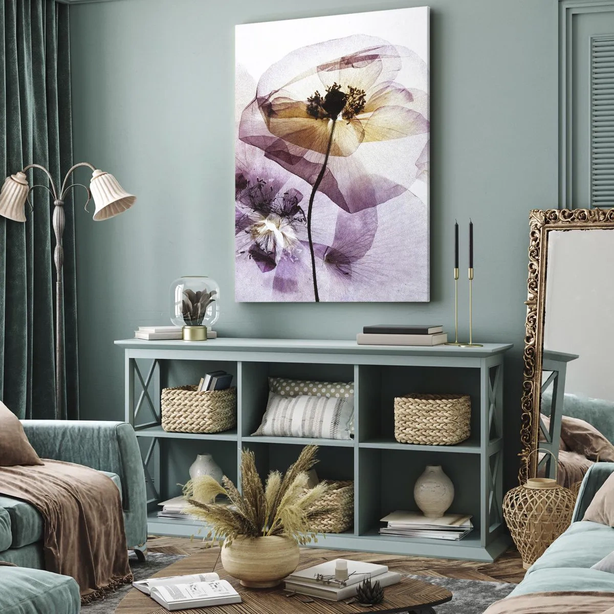 Canvas picture - Flower Body Slide - 55x100 cm
