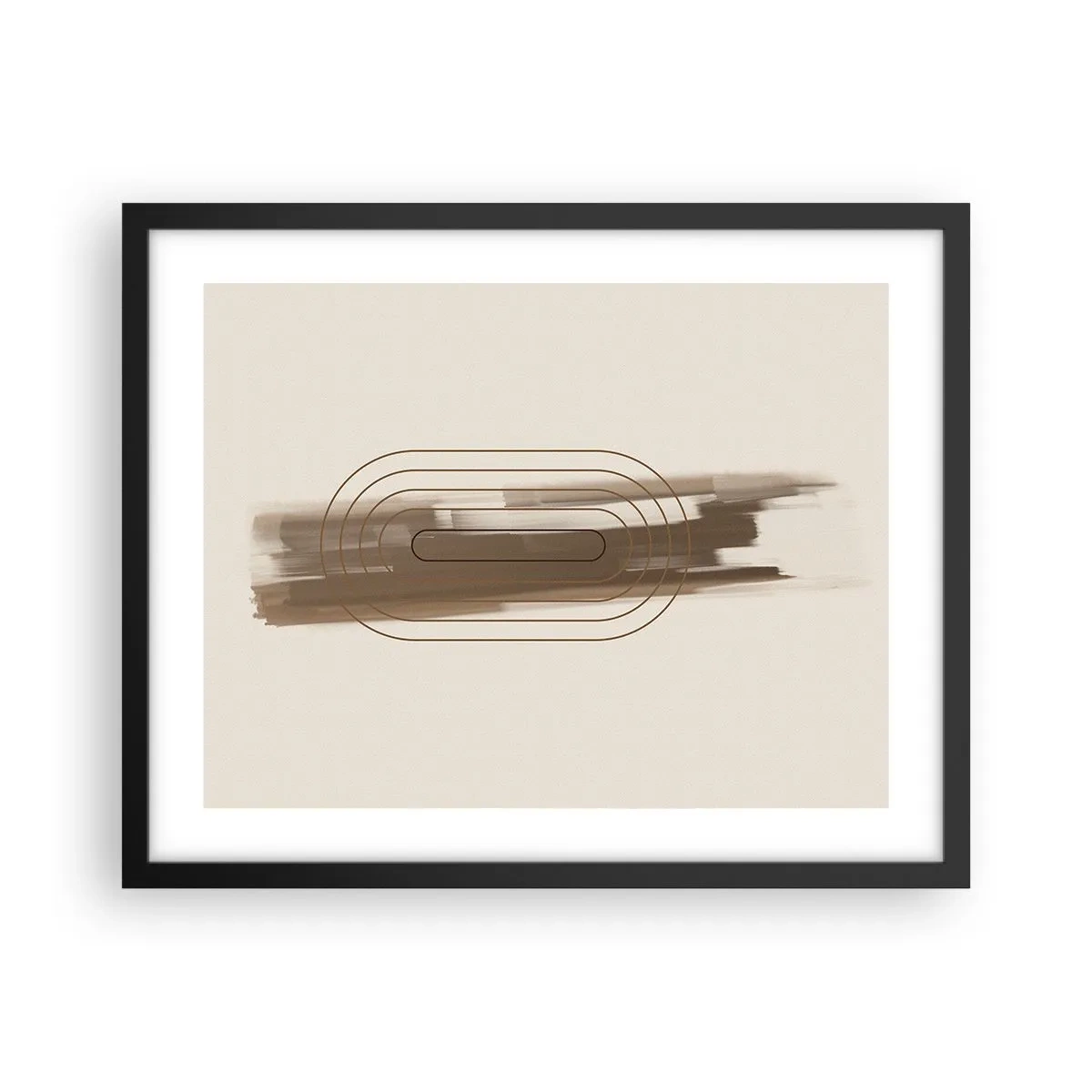 Poster in black frame - Blast of Grey - 50x40 cm