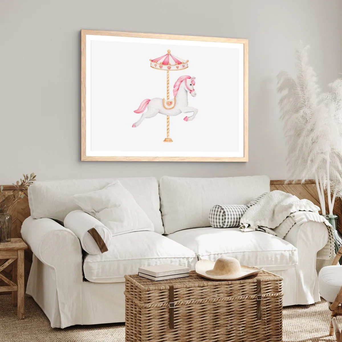 Poster in light oak frame - Off the Hoofs - 50x40 cm