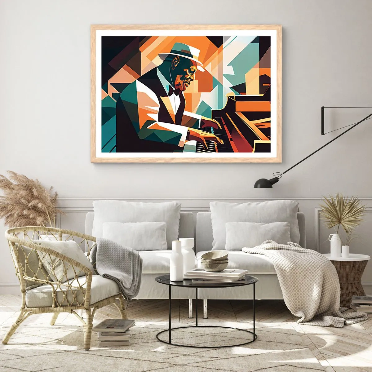 Poster in light oak frame - All that Jazz - 50x40 cm