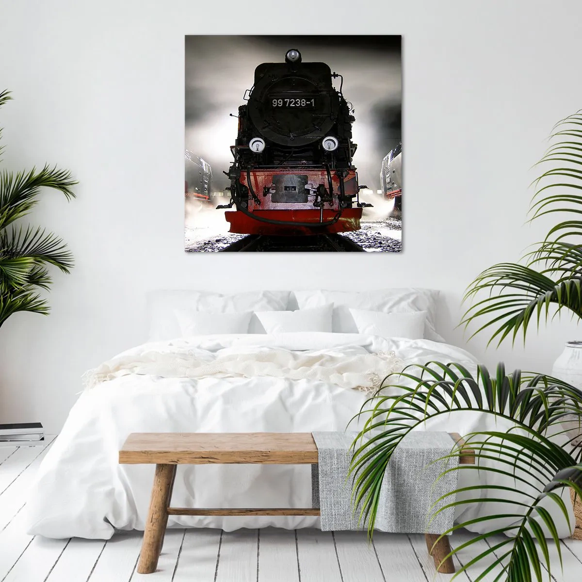 Canvas picture - Standing and Wheezing, Panting and Blowing - 70x70 cm