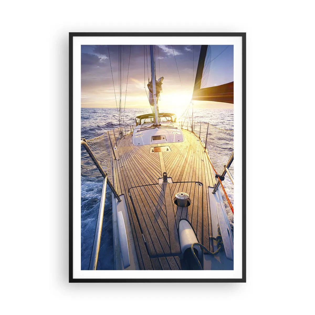 Poster in black frame - Running on Waves - 70x100 cm
