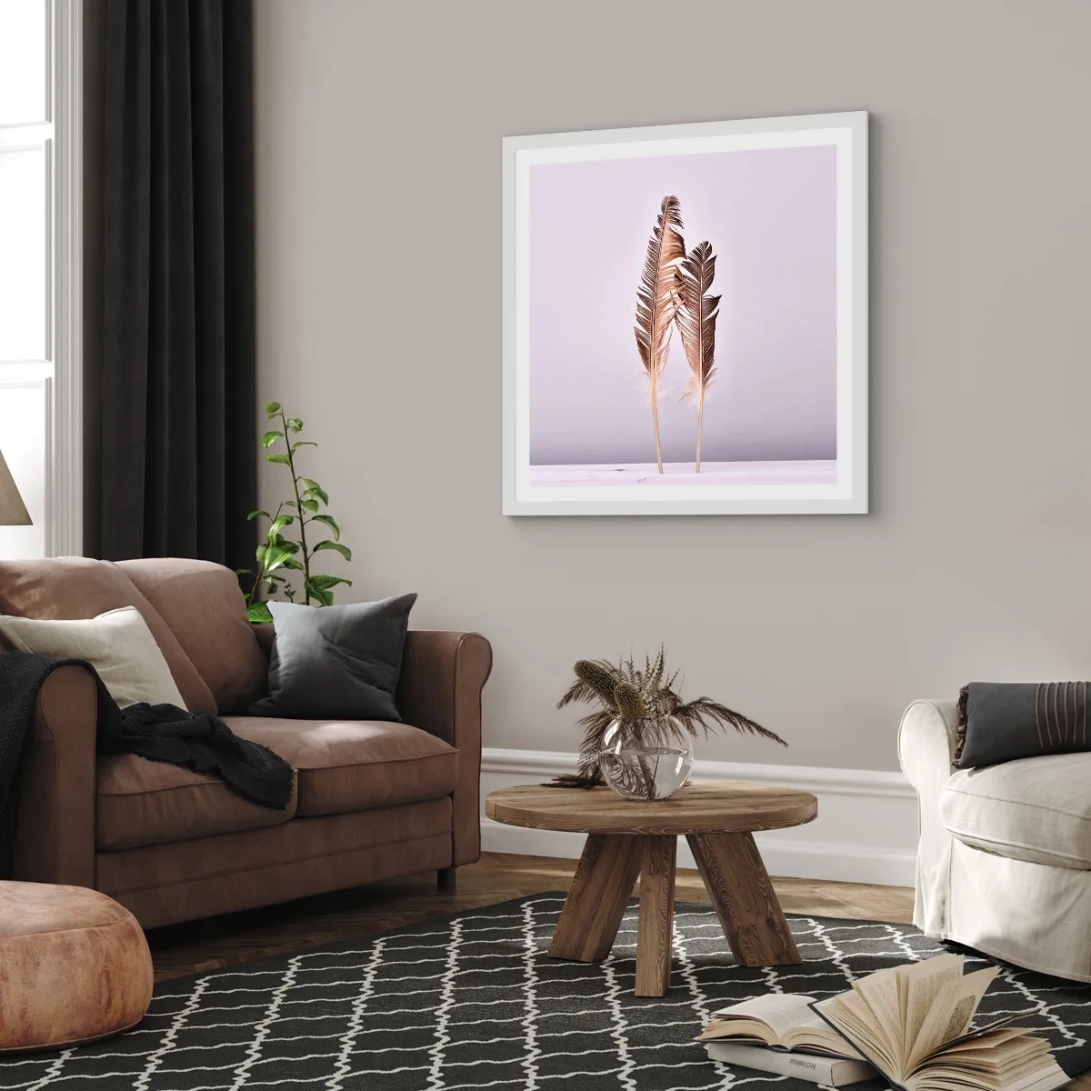 Poster in white frmae - Against Nothingness - 40x40 cm