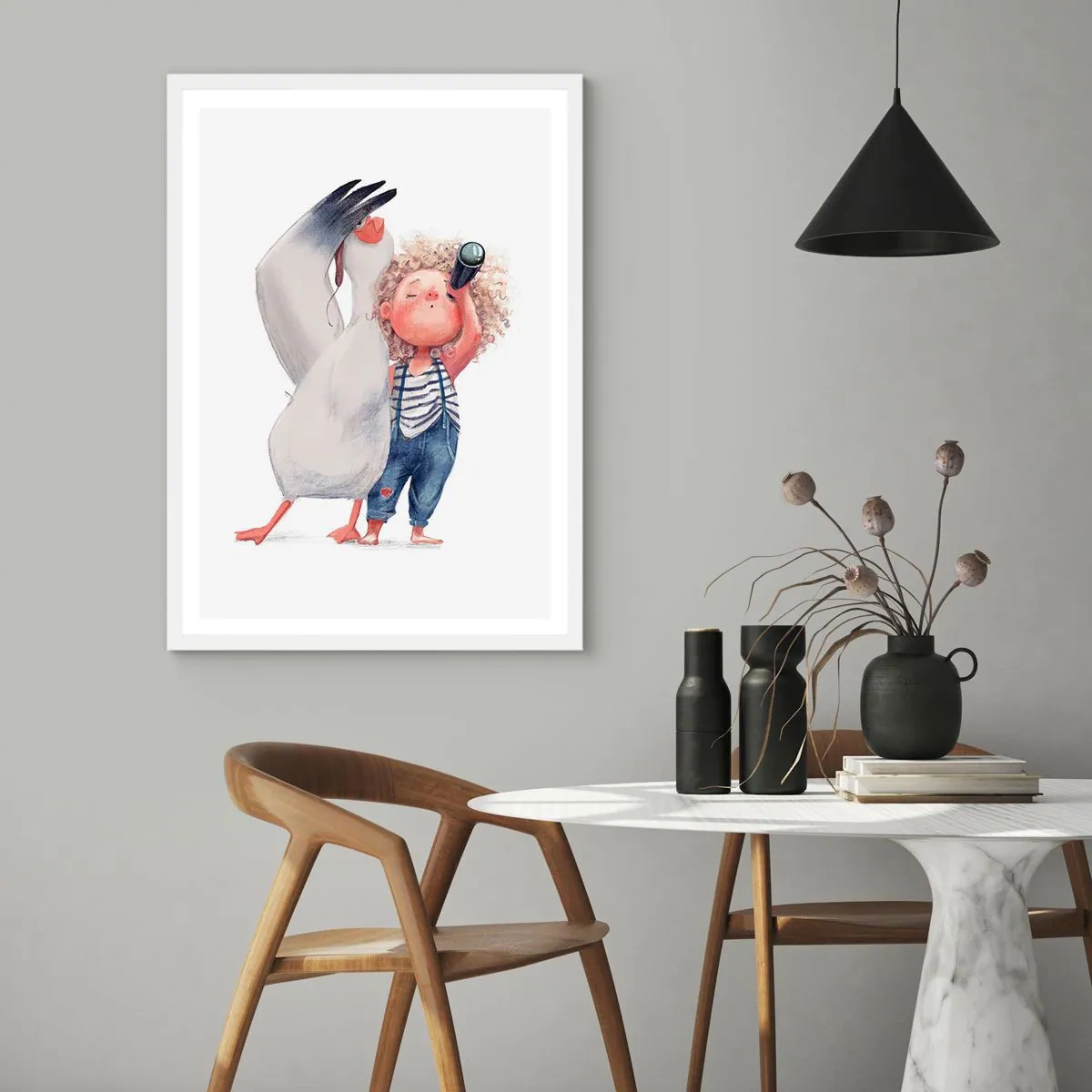 Poster in white frmae - Plan of a Great Journey - 50x70 cm