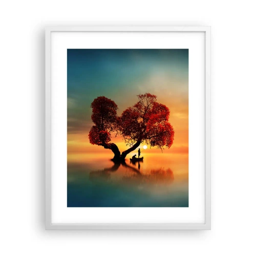 Poster in white frmae - Far Away and Lost to the World - 40x50 cm