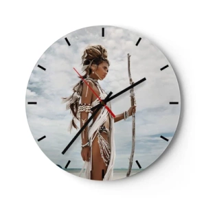 Wall clock - Clock on glass - Queen of the Tropics - 40x40 cm