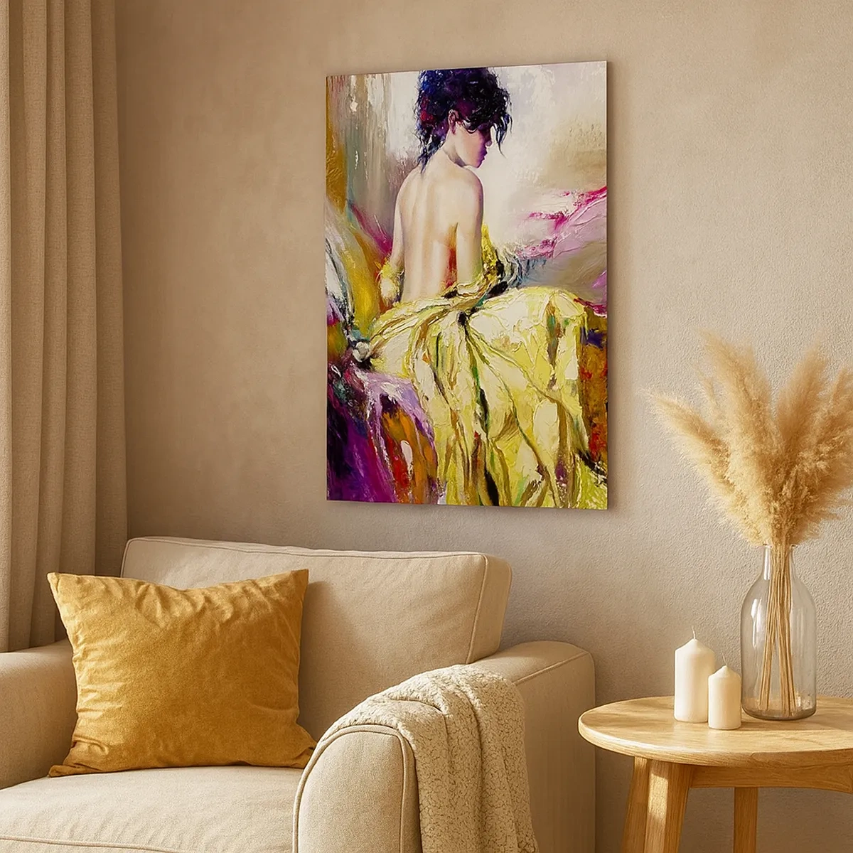 Canvas picture - Graceful in Yellow - 50x70 cm
