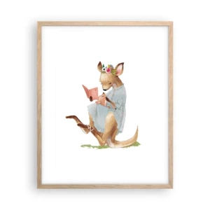 Poster in light oak frame - Read to Me, Mum - 40x50 cm