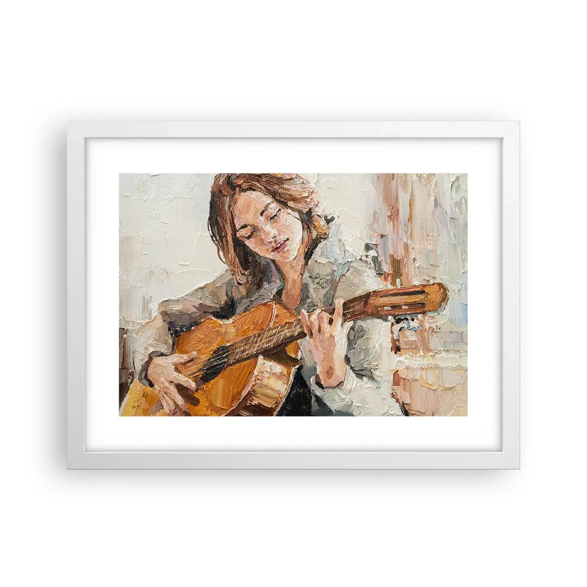 Poster in white frmae - Concert for Guitar and Girly Heart - 40x30 cm