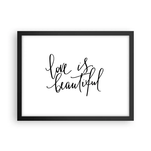 Poster in black frame - Read and Repeat - 40x30 cm