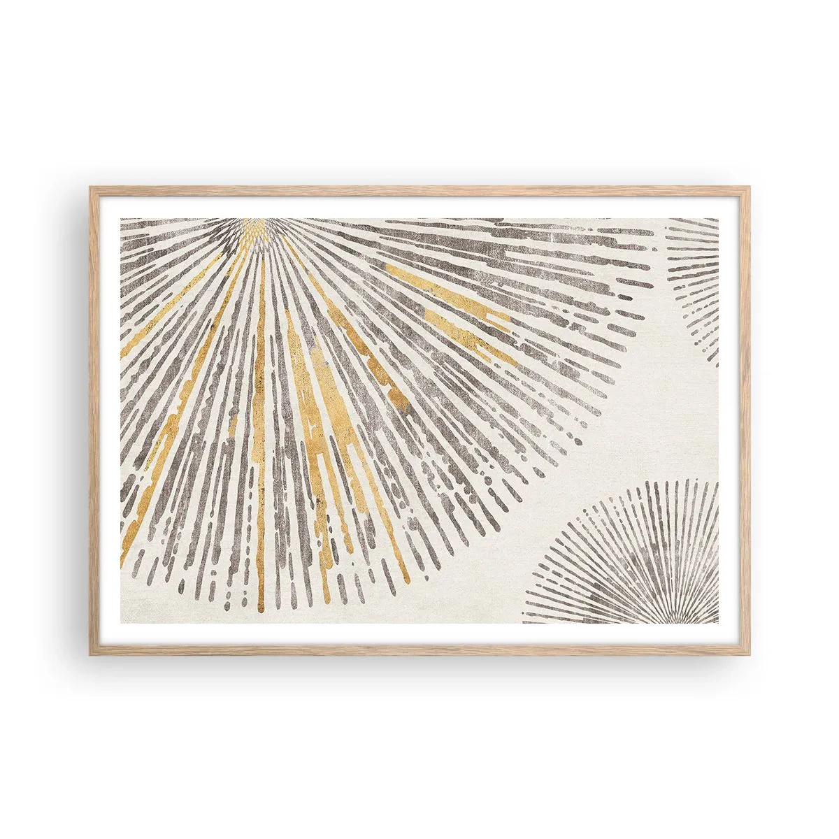 Poster in light oak frame - Beauty of a Ray - 100x70 cm