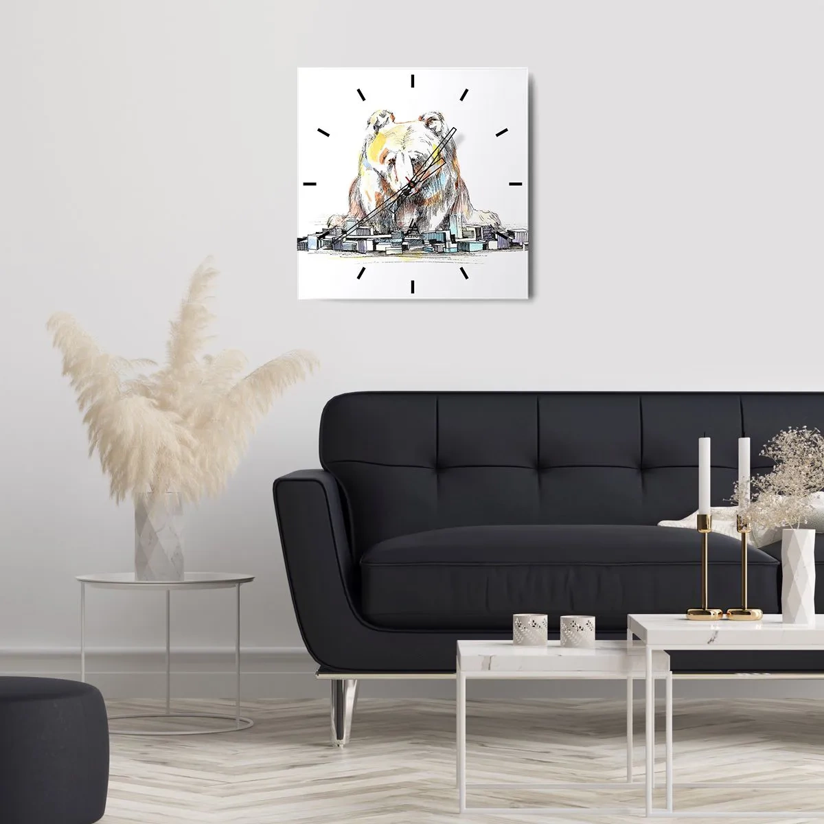 Wall clock - Clock on glass - How Can You Live like That? - 30x30 cm