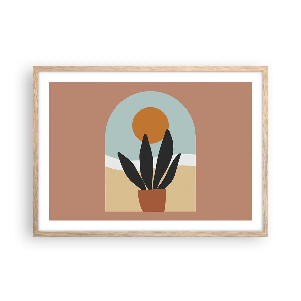 Poster in light oak frame - Small Joys - 70x50 cm