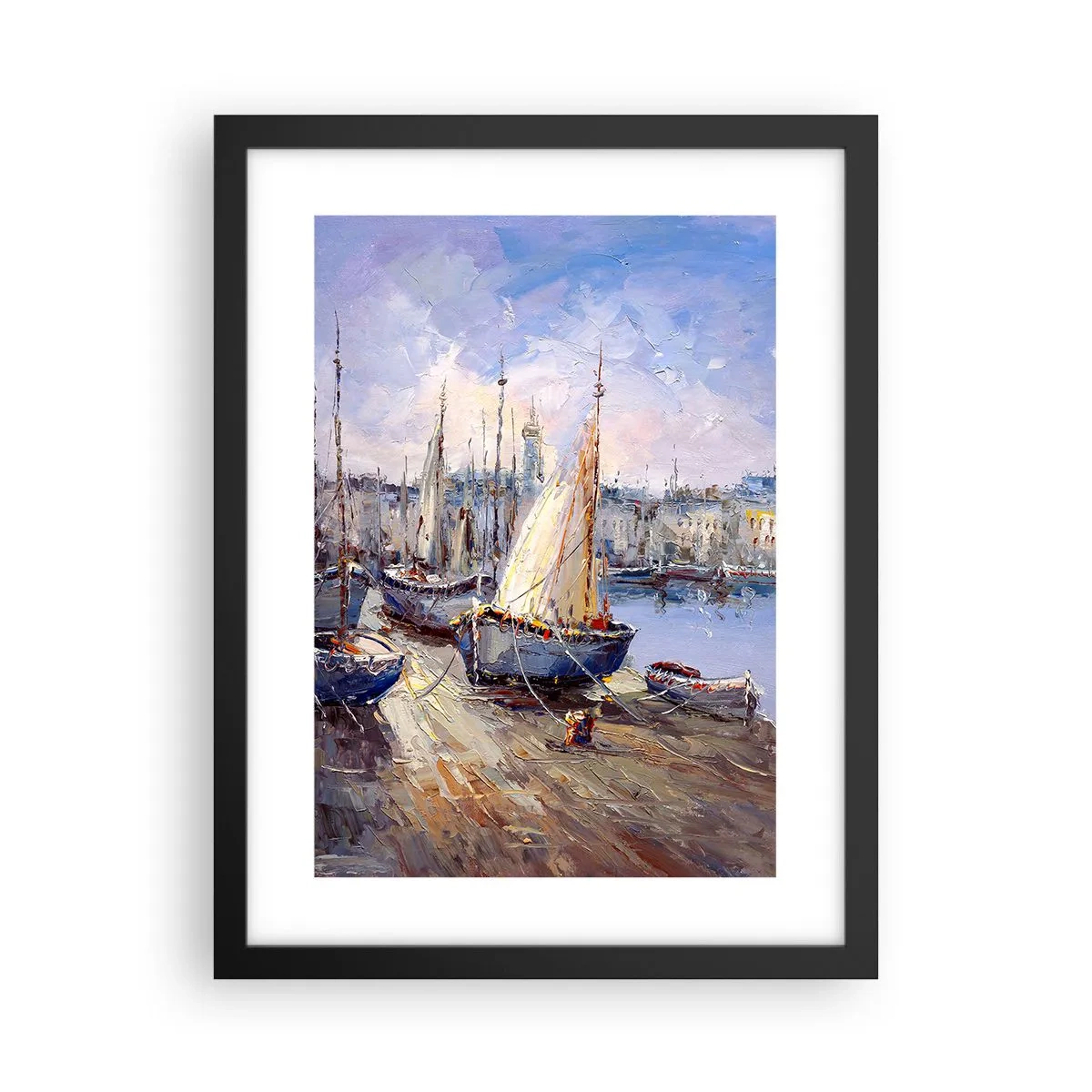 Poster in black frame - Town by the Bay - 30x40 cm