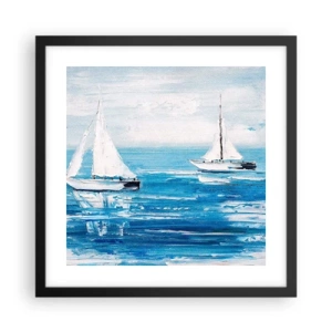 Poster in black frame - With a Friend by the Side - 40x40 cm