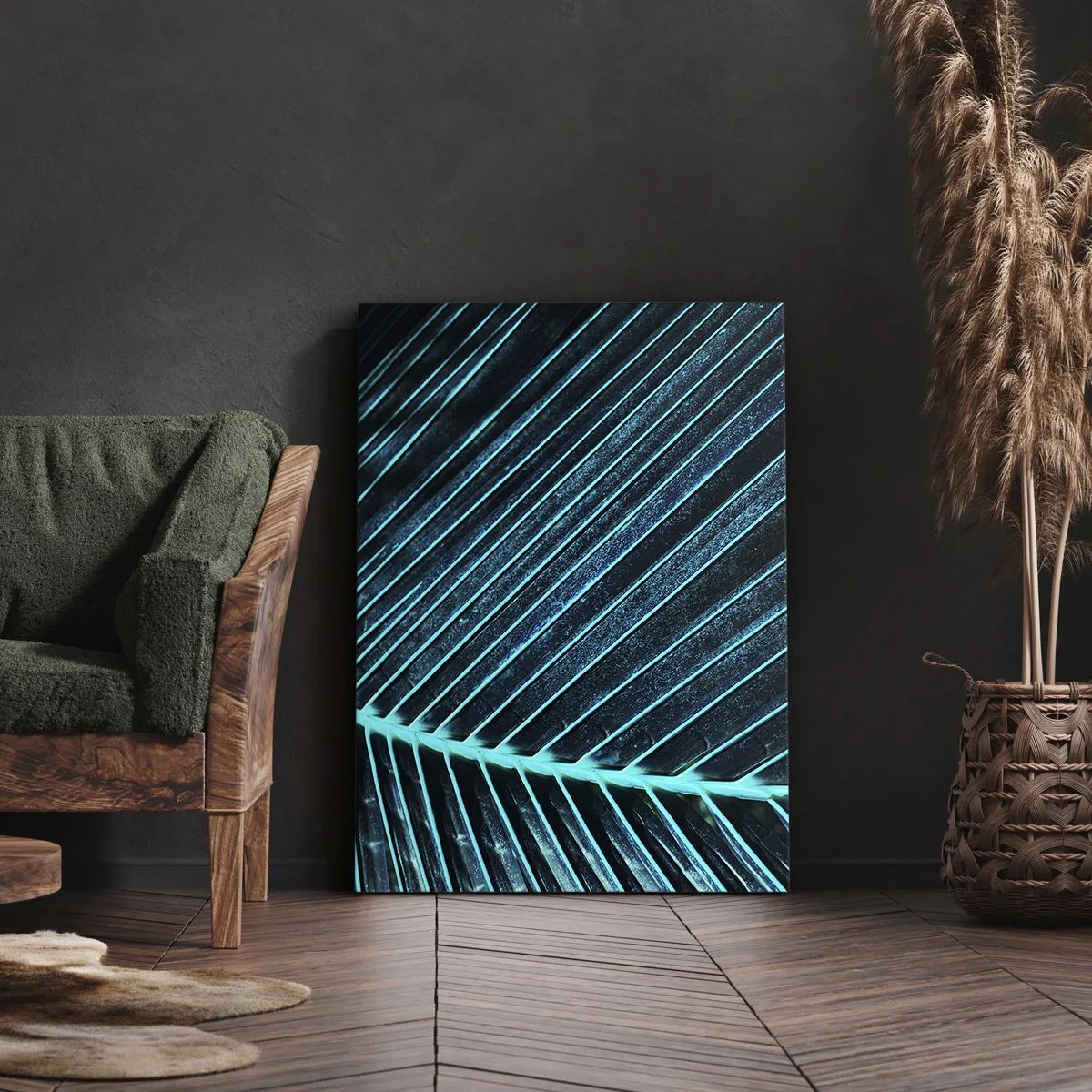 Canvas picture - Texture of Green - 65x120 cm