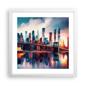 Poster in white frmae - Fabulous New York - 40x40 cm