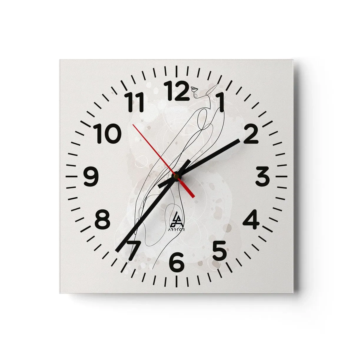 Wall clock - Clock on glass - One Look Will Not Be Enough - 40x40 cm