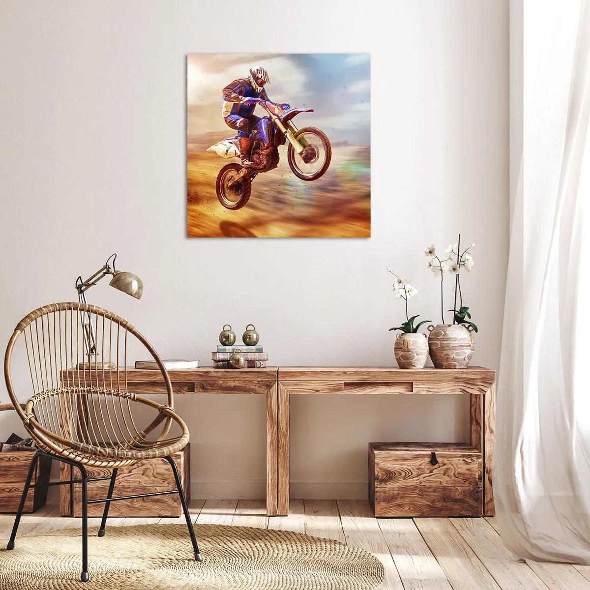 Canvas picture - Motorcycle Dizziness - 60x60 cm