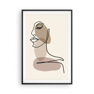 Poster in black frame - Certain Line of Beauty - 61x91 cm