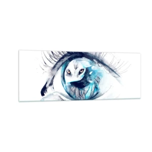 Glass picture - Eye to Eye with Wilderness - 140x50 cm